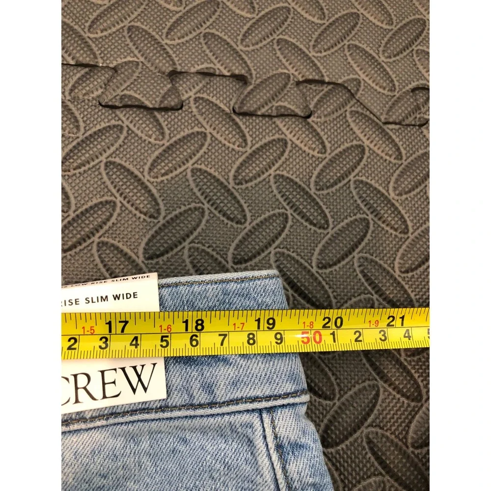 NEW J.Crew '96 Low Rise Slim Wide Jeans Womens 33 Light Blue Denim CH846 - Picture 3 of 13